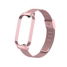 1 pièce Bracelet en acier inoxydable compatible avec Xiaomi Mi Band 8 Active, Bracelet compatible avec Xiaomi Smart Band 8 Active, Bracelet de montre en métal compatible avec Redmi Band 2