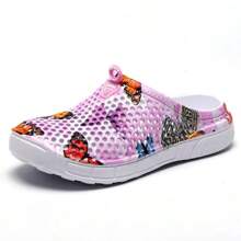 Zapatillas de Verano para Mujeres, Zuecos Huecos, Sandalias de Piscina al Aire Libre, Zapatos de Playa de Jardín, Chanclas de Ducha de Agua, Mules Ligeros con Mensaje - Púrpura-1617 - Ver 8