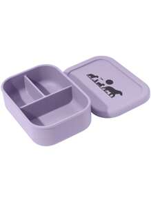 PopLittleOne 1件装婴儿硅胶午餐盒星星恐龙心彩虹图案婴儿餐具三格婴儿收纳盒宝宝洗澡礼物 - 彩色 - 查看 10