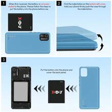 XGODY X32 Android 14 Octa-Core SIM-Free Unlocked Phone - 5.5inch Display, 2850mAh Battery, 4G Dual SIM, 4GB RAM(2+2) +16GB/128GB ROM Expandable, Dual 8MP+5MP Cameras With Facial Recognition, UK Version - Blue - View 11