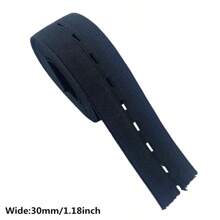 حزام خصر قابل للتعديل بطول 1.8 متر بأسود وأبيض ذو فتحات كاكسسوار خياطة للملابس DIY