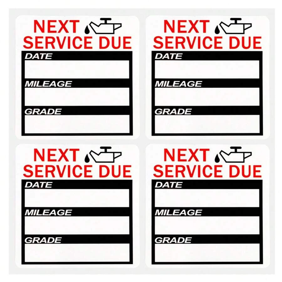 40pcs/Set Oil Change Reminder Decals, Windshield Oil Stickers, Auto Maintenance Service Labels, Next Service Due Reminder Stickers, Suitable For Vehicles - Black - View 1