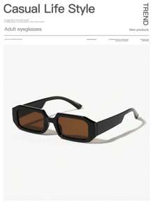 1 szt. Męskie okulary w stylu casual vintage w prostokątnej ramce, modne, odpowiednie do zajęć na świeżym powietrzu i do strojów na letnie wakacje na plaży, na zewnątrz, w podróży