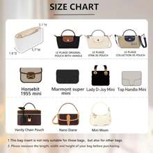 Túi lót sắp xếp đồ dùng xách tay Mini Long Champ 2025, phù hợp với túi Le Mini và các loại túi nhẹ khác, giữ cho túi luôn gọn gàng, chống thấm nước, có thể dùng làm túi đi biển hoặc phụ kiện đi biển. - trắng - Xem 13