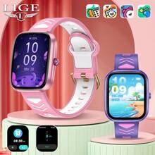 LIGE LIGE New Smart Kids Watch 1.75-Inch HD Square Large Screen, A Variety Of Fun Puzzle Games, HD Cameras, Video And Music Players, Audiobooks, Learning Cards, Alarm Clock Reminders, Waterproof, Birthday Gifts, Smart Watches For Boys And Girls