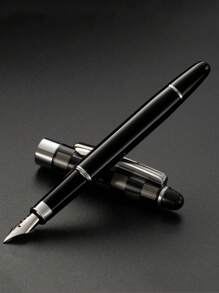 [Customized] 1pc High-Quality Electroplated Elegant Customized Refillable Fountain Pen With 0.5mm Fine Nib, Smooth Writing, Includes 30pcs 2.6mm Ink Cartridges. A Thoughtful Daily Writing/Calligraphy Pen Gift For Coworkers, Family, Valentine's Day, Back-To-School, Graduation, Christmas, Father's Day, Teacher's Day, Thanksgiving, Christmas, Mother's Day, Birthday, Personalized Gift - Multicolor - View 17