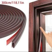 1pc Anti-Theft Door Windproof Soundproof Self-Adhesive Weatherstrip, Available In 100cm, 300cm, 600cm, 1000cm Length, White/Black/Brown Sealing Strip To Reduce Noise