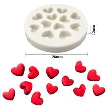 1 pièce Moule en silicone en forme de cœur pour fondant, moule à chocolat en forme de cœur, moule en silicone pour la cuisson, la décoration de gâteaux, l'artisanat du sucre et l'argile polymère pour Noël, la Fête des Mères, la Saint-Valentin, l'Action de grâce, etc.