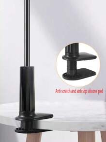 360° Rotating Slouchy Mobile Phone Holder, Spiral Base Bedside Stand For Bed And Desk Compatible With IPhone, Android Phone, Gift For Birthday, Family, Friends 360 Degree Rotating, Bed Slouchy Stand - Black - View 5