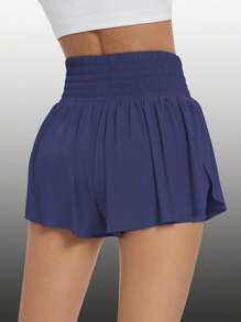 Blaosn Flowy Athletic Shorts For Women High Waisted Gym Yoga Workout Running Sweat Shorts Golf Tennis Skirt Skort Preppy Shorts Cute Clothes Summer - 藏蓝色 - 查看 2