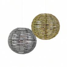 1pc Disco Theme Lantern, Gold/Silver Mirror Lantern, Foldable Disco Ball Lantern Decor Suitable For Disco Club, Birthday, Wedding, KTV Stage, Holiday Party Hanging Decoration, Christmas Home Decor DIY, No Power Or Feathers Required