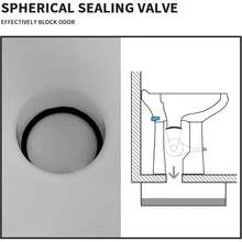 Mupera - Kit de inodoro para RV, pedal mejorado, tomas de agua tipo T, inodoro con descarga de gravedad con brida (nuevo 2025), con asiento de inodoro y cubierta para autocaravana y RV - 1 - Ver 9
