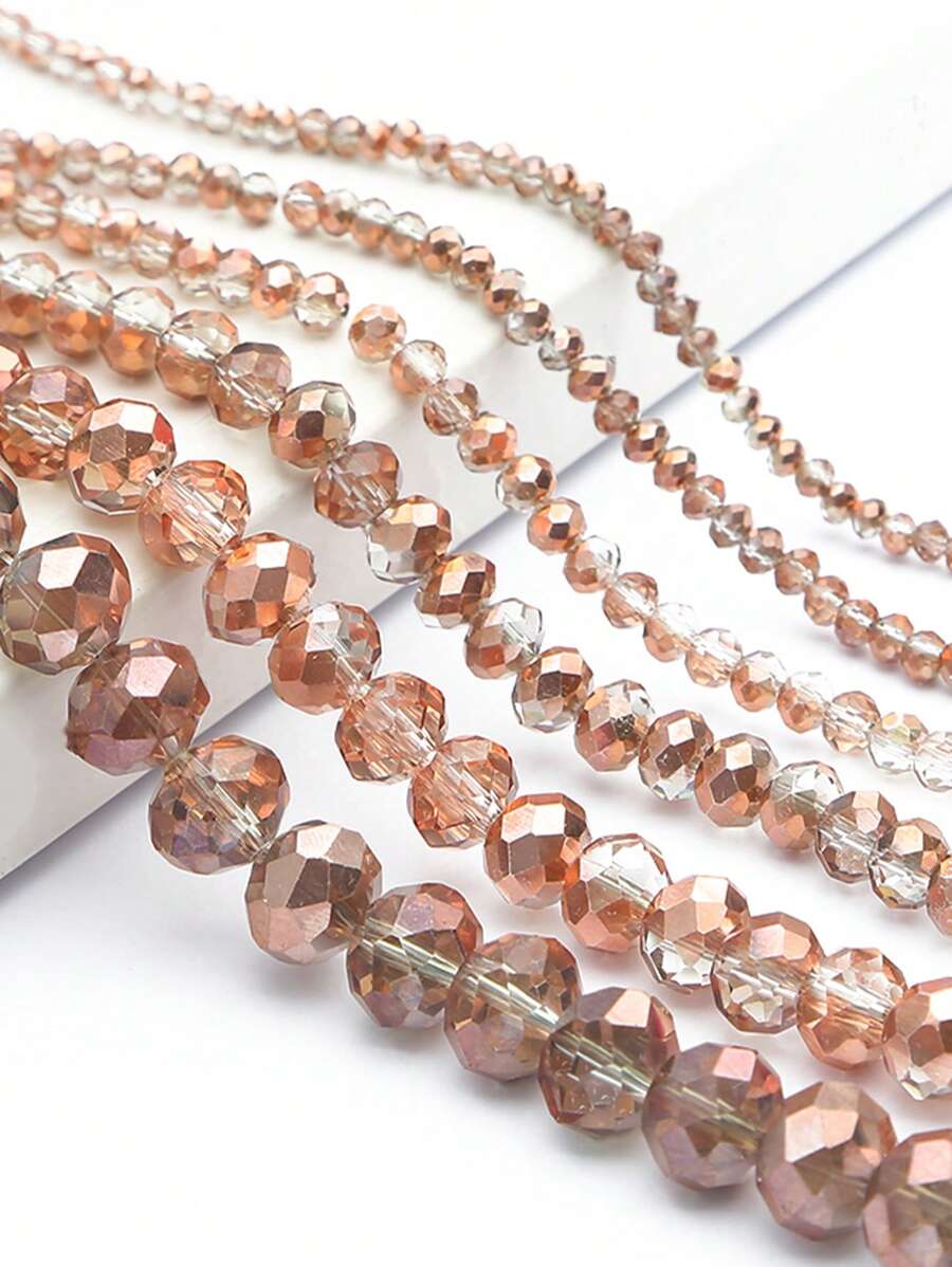 2-10mm Red Brown Glass Cut Surface Crystal Beads Beads-Faceted Loose Spacer Beads - Ideal For DIY Bracelets, Earrings & Jewelry Crafting Accessories, Beads For Bracelets