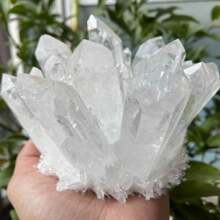 1 Stück Bergkristall Cluster - Wunderschön und edel, geeignet für Bankette und Heimdekoration - Lieblingssammlung von Kristallbegeisterten - perfektes Geschenk für Feste