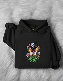 Butterfly  Shirt, Cute Butterfly Sweatshirt, Butterfly Lovers Gift, Butterfly , Animal Hoodie, Butterfly Lover Gift Idea, Boho Butterfly Hoodie, Butterfly And Moth Shirts TX-1685