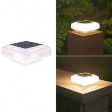 Solar Powered Modern Minimalist Outdoor IP44 Pillar Lights, Suitable For Yard, Villa, Railing, Fence, New Design Column Lights, Outdoor Garden Lighting For Pathway, Yard, Patio - Multicolor - View 13