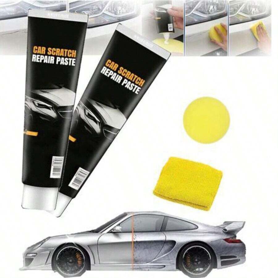 NetHong 2X Car Scratch Repair Paste Professional Scratch Remover Paste Silicone Free - Black - View 1
