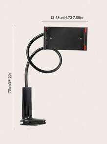 360° Rotating Slouchy Mobile Phone Holder, Spiral Base Bedside Stand For Bed And Desk Compatible With IPhone, Android Phone, Gift For Birthday, Family, Friends 360 Degree Rotating, Bed Slouchy Stand - Black - View 7