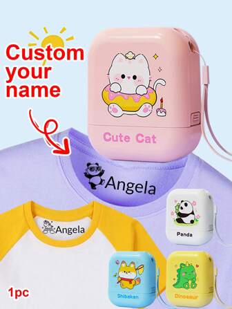 Anpassad namnstämpel för kläder, vattentät, skolmaterial, namnstämpeln personlig för kläder, handskriven signaturstämpel, personliga klädstämplar för kläder, presenter till dagismaterial, presenter till skolans viktigaste material, vattenflaskor, ökenhöstmys, kontorsinredning, nytt jobb, kontorsmaterial