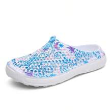 Zapatillas de Verano para Mujeres, Zuecos Huecos, Sandalias de Piscina al Aire Libre, Zapatos de Playa de Jardín, Chanclas de Ducha de Agua, Mules Ligeros con Mensaje - Púrpura-1617 - Ver 6