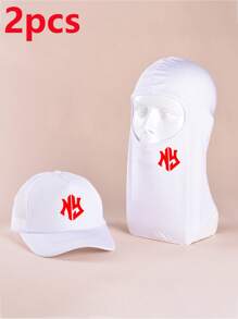 Unisex 2 szt. Mieszany garnitur Moda NY Maska Czapka Oddychająca Wygodna Tkanina Cztery pory roku Uniwersalna Kominiarka Czapka Baseballowa Wiatroszczelna Osłona Przeciwsłoneczna Pyłoszczelna Do Codziennych I Na Zewnątrz Jazda Na Rowerze Sporty