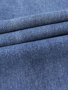 Plus Size Women High Waist Elastic Skinny Jeans, Casual Slim Fit Waist Cinching Spring - Medium Wash - View 9