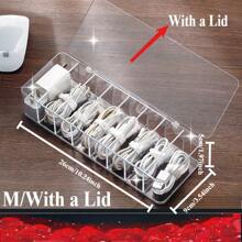 1 pièce Boîte de rangement pour tiroir en PS, boîte de rangement anti-poussière pour câble de données, boîte de rangement pour câble de données, boîte de rangement pour câble de bureau, plateau de rangement pour tiroir de bureau loisir et espace, convient pour la décoration de la maison, la décoration d'automne, la décoration des fêtes, la décoration de la chambre, la décoration de la maison, la décoration d'automne, la décoration de la chambre. Cadeaux pour femmes et filles. - Multicolore - Voir 7