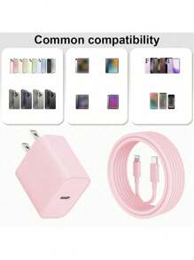 Compatible With Iphone Charger MFi Certified Super Fast Charging IPad Charger USB C Wall Charger Fast Charging 6FT And3.3FT Cable Suitable For Travel, Office, Dorm, And Home Adapter Nan