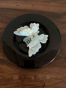 1pc Women's Butterfly Aurora Textured Medium Hair Claw Clip, Vintage Cute Style For Bun/Half-Up Hairstyles, Suitable For Everyday Use,Hair Accessories,Claw Clips,Hair Jaw Clip,Hair Clutch