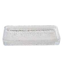 Hammered Glass Vanity Tray Organizer, Clear