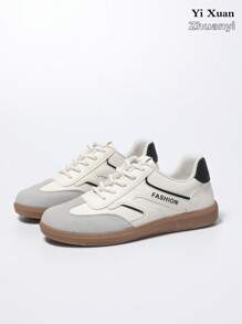 女士户外休闲运动鞋，金属扣装饰，人造革，系带，舒适时尚，2024年秋季新款 - 黑色 - 查看 7