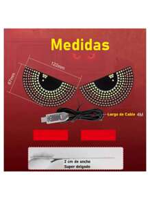 Luces decorativas para auto en forma de ojos - Negro - Ver 6