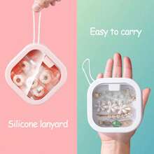 1 件发带收纳盒，适合旅行的女婴发饰收纳盒，最佳发带收纳盒，用于存放发夹、棉签、牙线棒等迷你物品的旅行收纳盒 - 彩色 - 查看 2