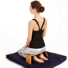1 pièce de banc de méditation pliable portable, banc de yoga en bois, pour le yoga prana, la méditation, la prière