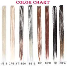 3 Piezas de extensiones de rastas sintéticas rectas de 24 pulgadas con doble extremo, hechas a mano, suaves, de estilo reggae hippie, para mujeres