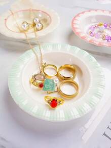 1pc Ring Storage Tray, Creative Jewelry Storage Tray, Jewelry Tray, Ring Necklace Earrings Storage Tray, Cosmetics Storage Tray, Watch Bracelet Storage Tray, Hairpin Lipstick Storage Tray, Girl Gifts