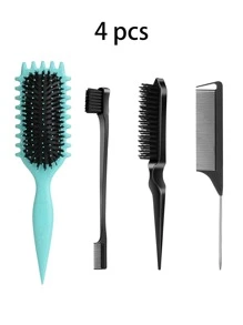 1PC Bounce Hollow Combs Curl Define Styling Brush Smooth Hair Fluffy Comb Massage Home Hair Styling Tool Combs For Woman,Hair Brush,Comb,Hair Tools,Hair Products And Accessories For Barber Salon Beauty Travel Essentials,Back To School,Travel Holiday Essentials,Hair Accessories For Women