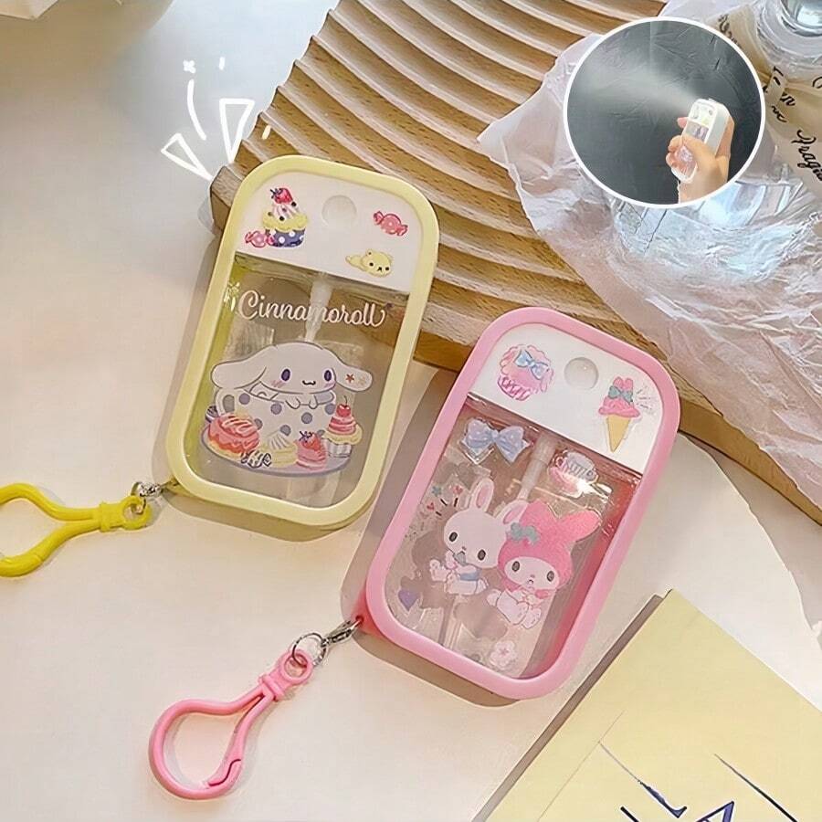Sanrio 1pc Sanrio Cute Card-Shaped Spray Bottle Fragrance And Sanitizer Portable Fine Mist Sprayer For Travel Makeup Water And Refilling Home Bathroom Decor Summer Back To School
