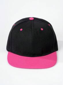 1 chiếc mũ vành phẳng màu trơn, có thể điều chỉnh, thích hợp cho bé trai và bé gái, mùa xuân/thu, du lịch, nghỉ mát biển. - mũ bóng chày vành phẳng - Xem 24