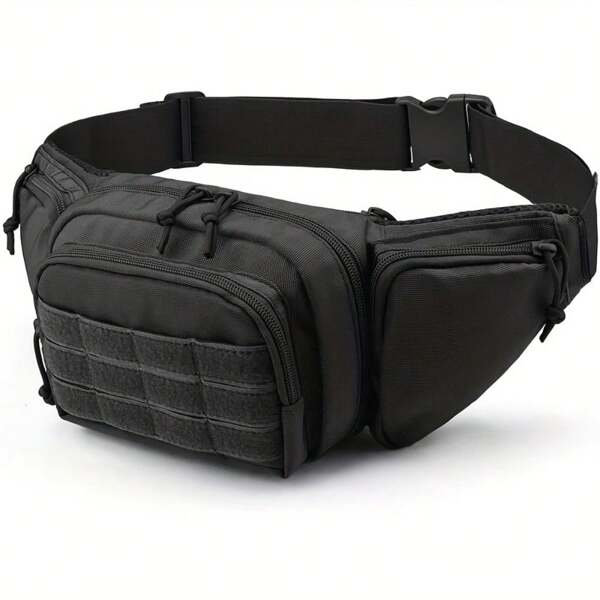 1pc Classic Tactical Concealed Carry Fanny Pack - Durable Oxford Fabric, Gun Holster, Magazine Pouch, Zipper Closure, User-Friendly Design, Black