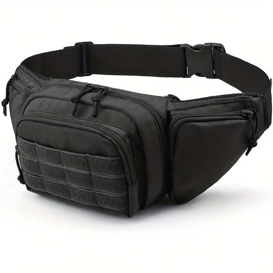 1pc Classic Tactical Concealed Carry Fanny Pack - Durable Oxford Fabric, Gun Holster, Magazine Pouch, Zipper Closure, User-Friendly Design, Black