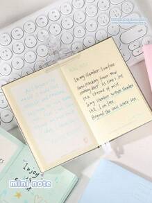 Libreta de notas de color crema, mini y portátil con 96 hojas en blanco para anotar, bloc de notas para oficina, escuela y sellos, útiles escolares, de vuelta a la escuela - Unitalla - Ver 6