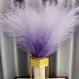 10/20/30/40 st. konstgjorda vassgräsblommor, 54 cm höga. Fluffiga konstgjorda sidenblommor av vassgräs. Dekor i bohemisk stil. Lämplig för alla hjärtans dag, mors dag, vårinredning, vardagsrum, kök, bröllop, vas, sovrum, rum, trädgård.