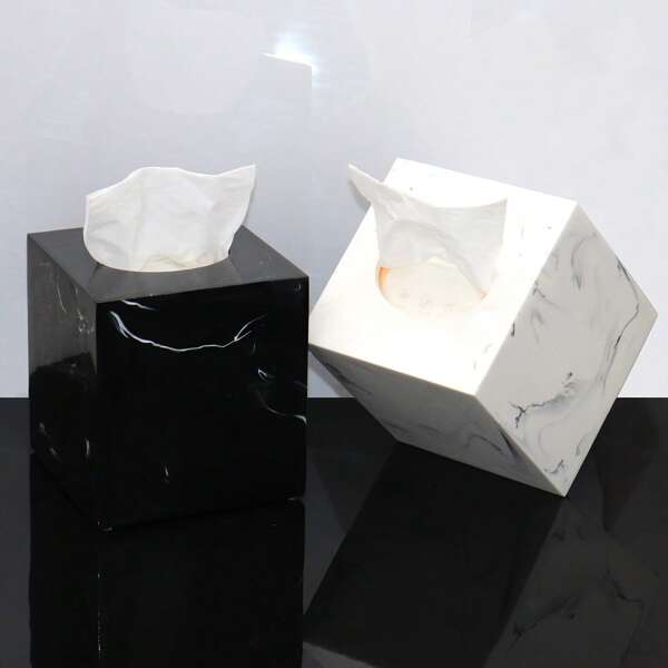 Caixa de lenços de luxo de alta qualidade, dispensador de lenços faciais, elegante suporte de papel de seda para hotel, sala de estar, banheiro, mesa, caixa de lenços de design criativo