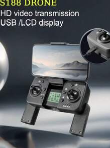 S188 Advanced Version Drone Is Equipped With Brushless Motor, Optical Flow Dual Cameras, And Can Be Electrically Adjusted By 180°. It Can Capture Wonderful Moments. It Has Four-Way Obstacle Avoidance, Is Equipped With 4 Channels And A 6-Axis Gyroscope. It Is Made Of Anti-Drop ABS Material. It Is A Four-Axis Aircraft Toy Suitable For Indoor/Outdoor Play. - Multicolor - View 3