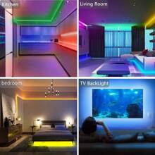 HBOWMDJIA 50FT/100FT/200FT Led Strip Lights For Bedroom,With 44keys Remote And Power Plug, Can Adjust Color And Brightness,Very Easy To Install, Led Lights For Room,Home,Kitchen, Living Room,Holiday Party Atmosphere Decor