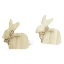 3PCS Houten Paashaasbeeldjes Boerderij Vintage Binnenhuisdecoratie Accenten Geschikt Voor Kantoor Eetkamer