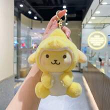 Sanrio 6 Styles Plush Toy Dinosaur Series Kawali Keychain Pendant Kuromi Hello Kitty Cinnamoroll Pochacco Pompom Purin Cartoon Anime Figure Stuffed Soft Plush Dolls For Children's Birthdays Festival Gifts 13cm/5.12inch