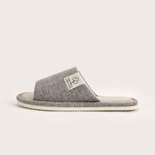 Zapatillas de Lino para Hombre, Cómodas Zapatillas Abiertas y Transpirables para el Dormitorio, Zapatos de Verano para Hombres y Mujeres, Primavera y Otoño - Gris - Ver 5