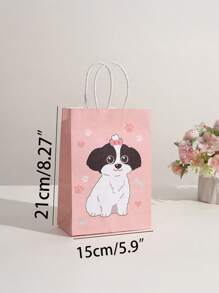 4pcs Dog Candy Bags, Puppy Party Gift Bags With Candy, Dog Birthday Party Decor Supplies, For Mother's Day , Bridesmaid Gifts , Gratuation Gifts , Birthday Gifts,Wedding Gifts